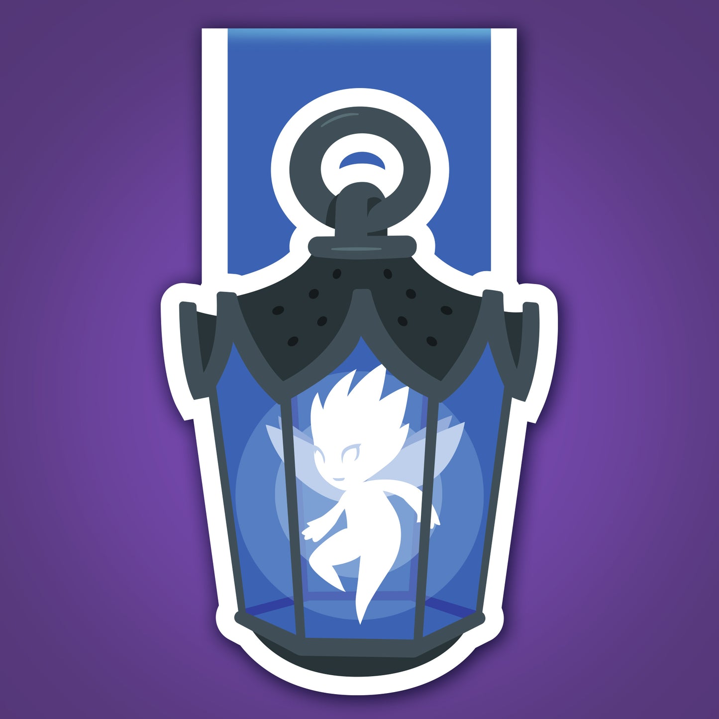 Magnetic Bookmark - Blue Hairie Lantern