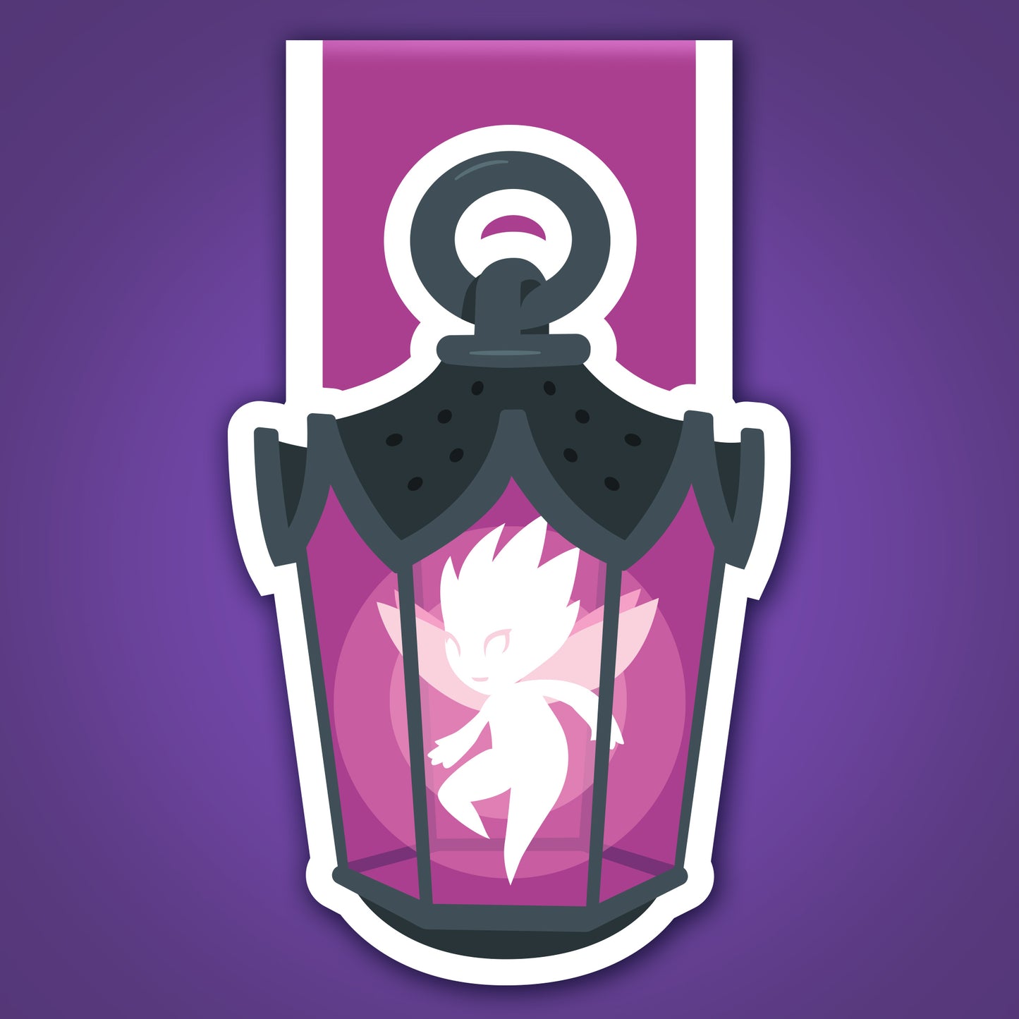 Magnetic Bookmark - Pink Hairie Lantern